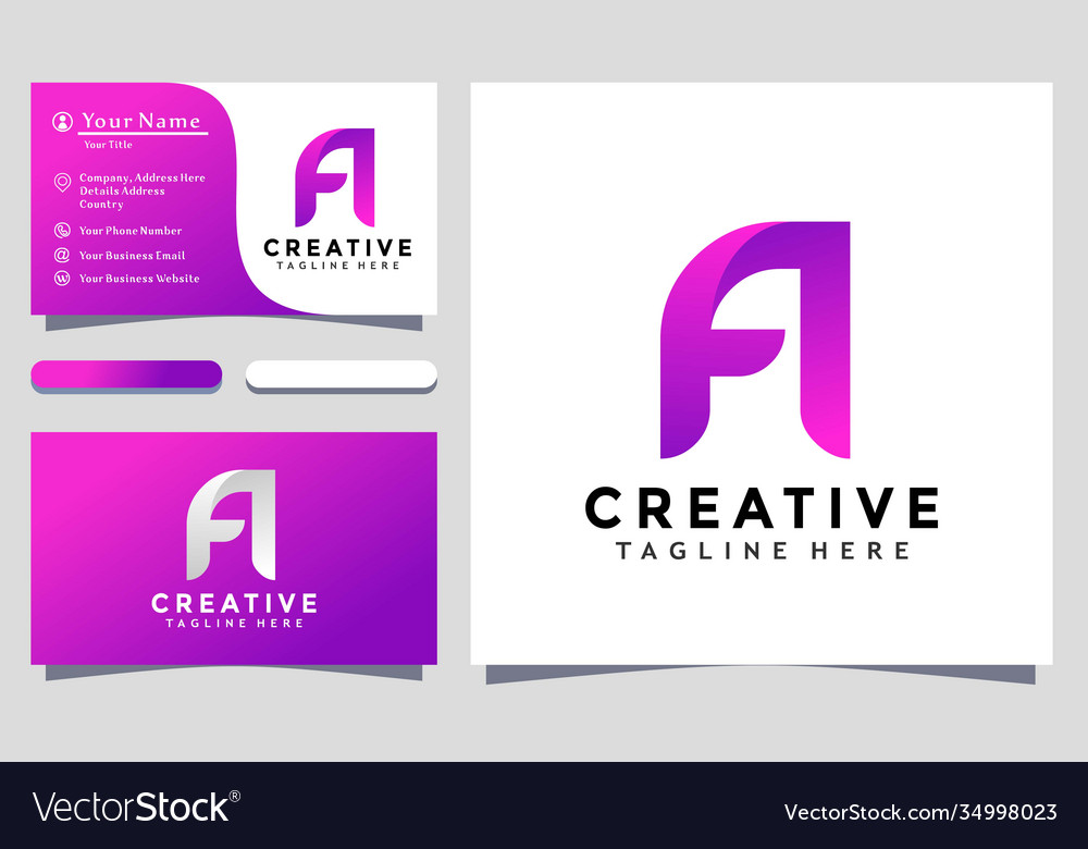 Modern creative a logo design and template a icon Vector Image