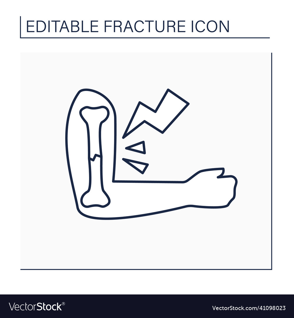 Oblique fracture line icon