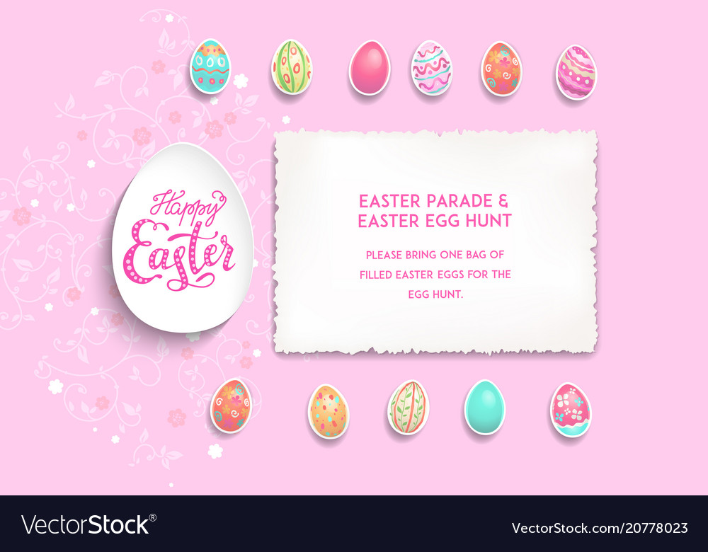 Pink template poster eggs