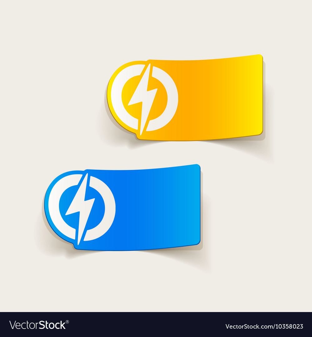 Realistic design element lightning bolt