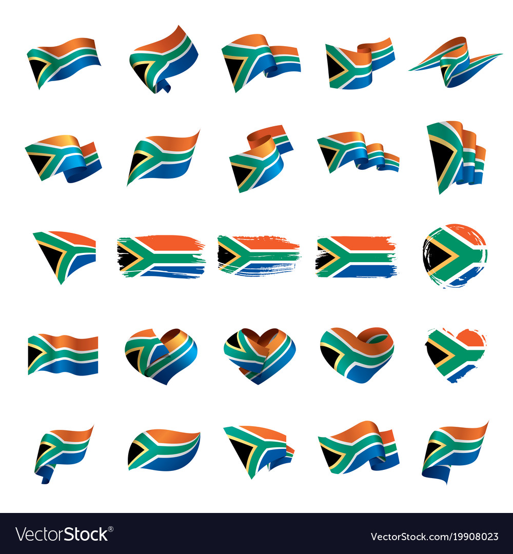 South africa flag Royalty Free Vector Image - VectorStock