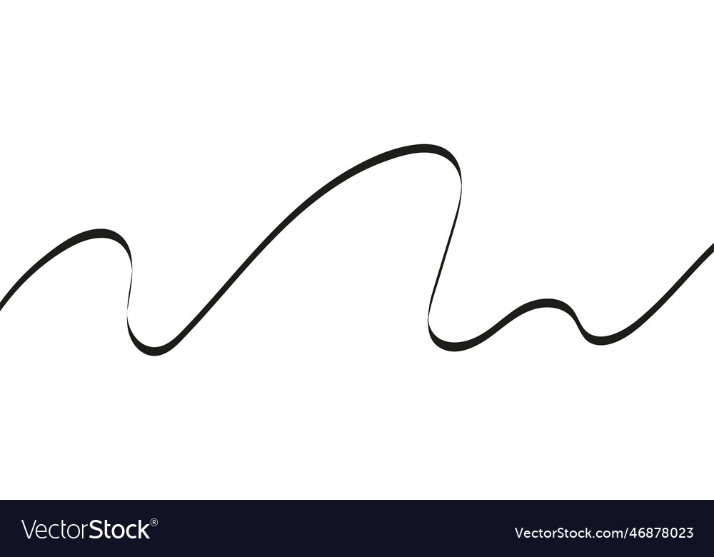 Swoosh, swash underline stroke set. Hand drawn red swirl swoosh underline  calligraphic element. Vector illustration. Stock Vector