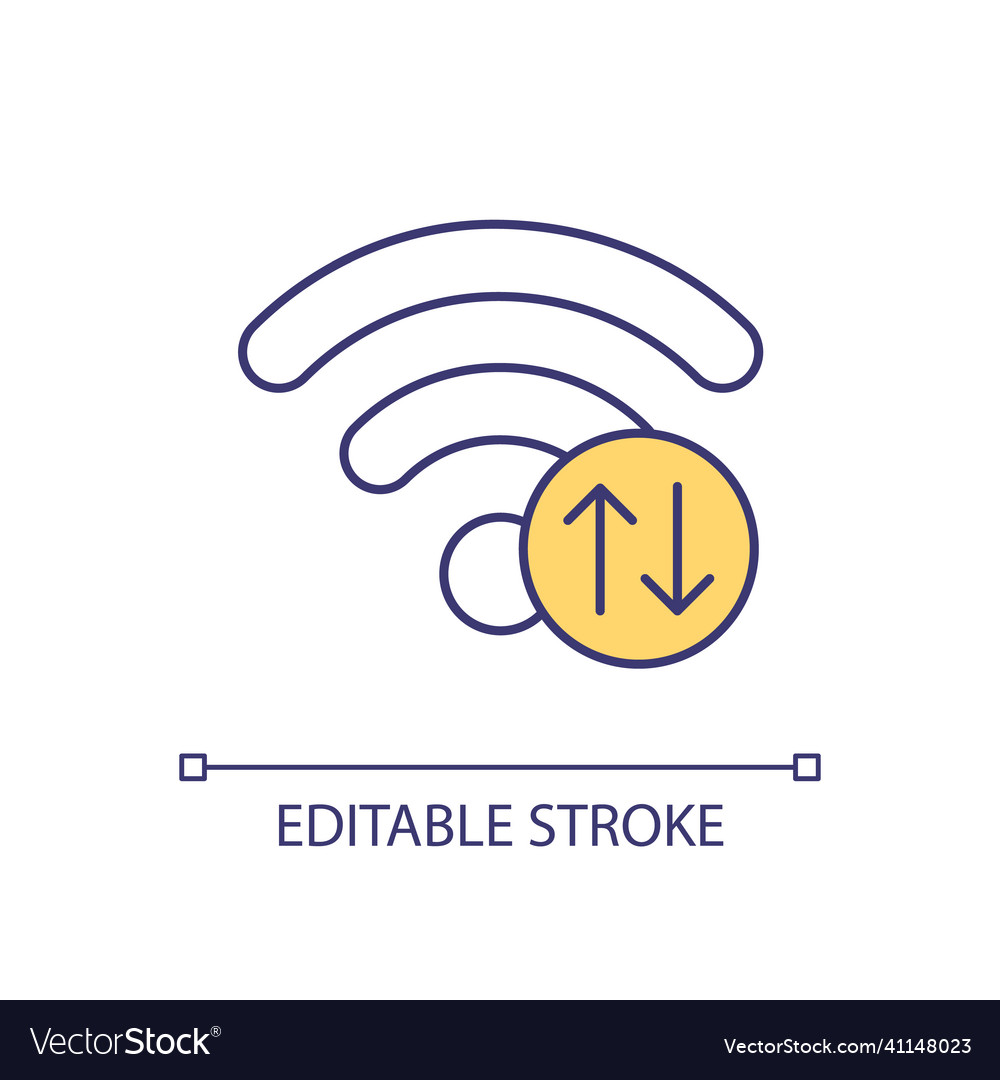 Wireless network rgb color icon Vector Image Wireless network rgb color icon
