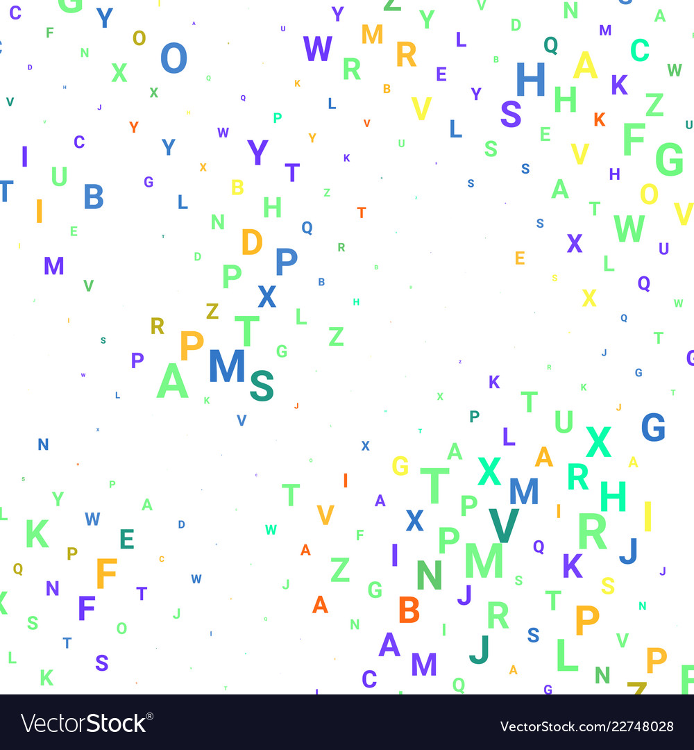Abstract texture with letters vector image Abstract texture with letters