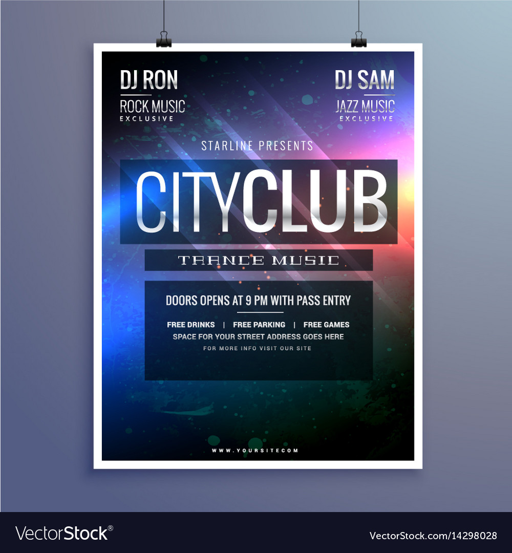 Amazing club music party flyer invitation template