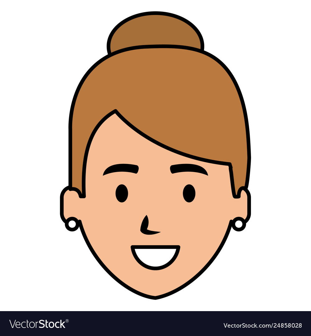 Beautiful woman head avatar character