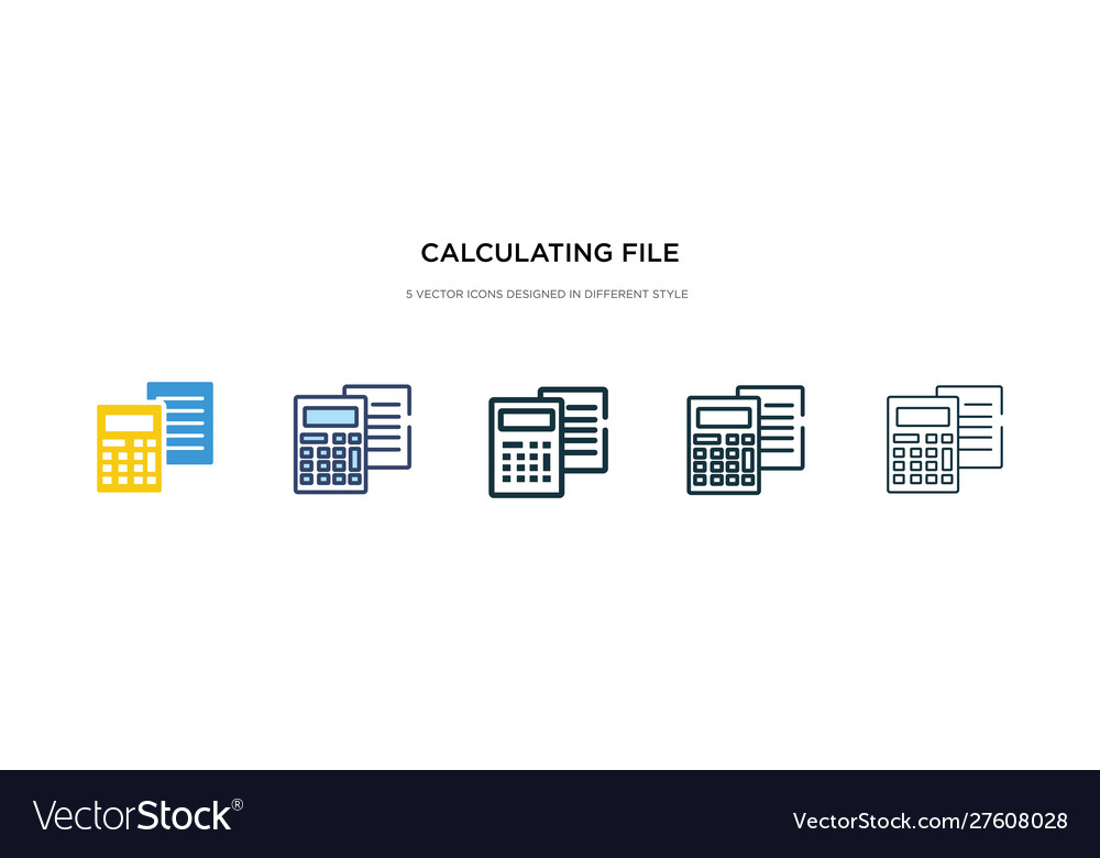 Calculating file icon in different style two