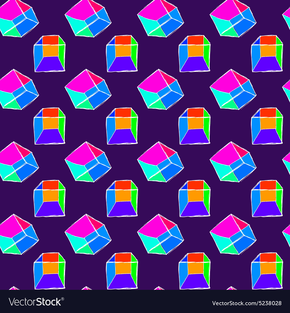Cube seamless pattern