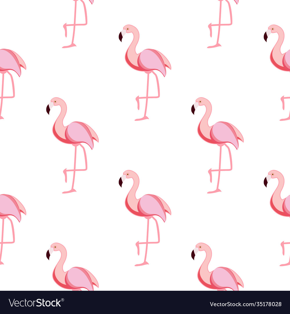 Cute seamless flamingo pattern