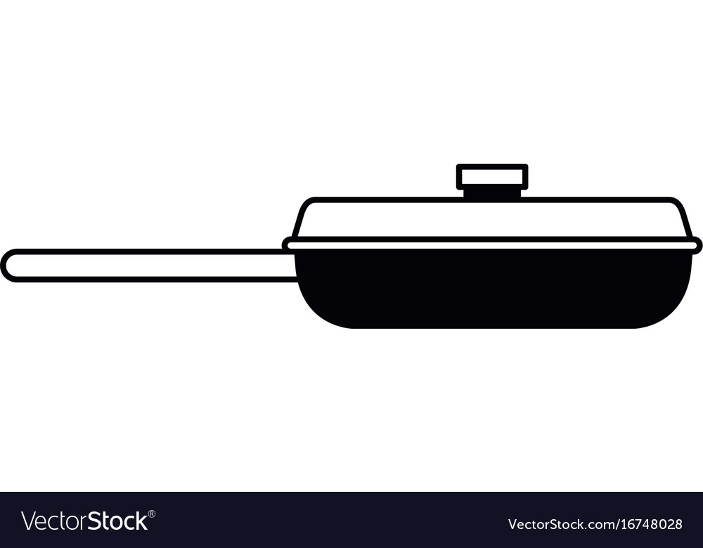 Frying pan for cooking handle round object