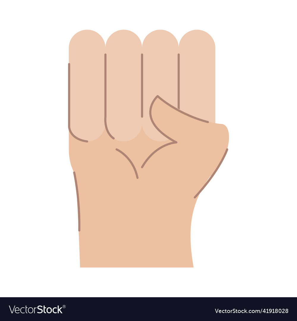 Hand raised in fist Royalty Free Vector Image - VectorStock