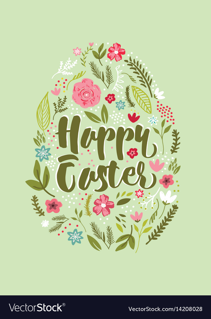 Happy easter card Royalty Free Vector Image - VectorStock