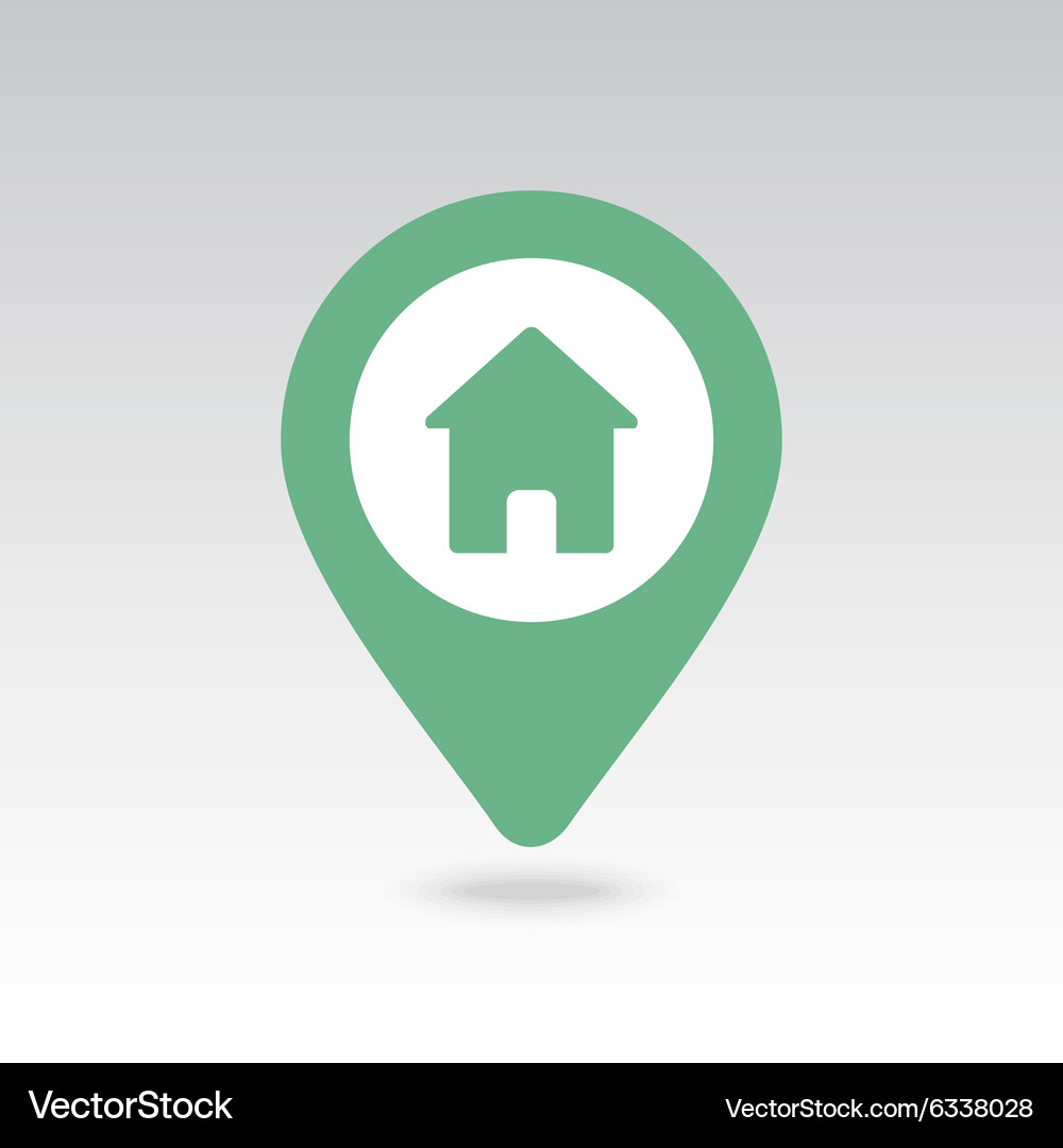 Home Pin Icon - Map Marker Royalty Free Vector Image
