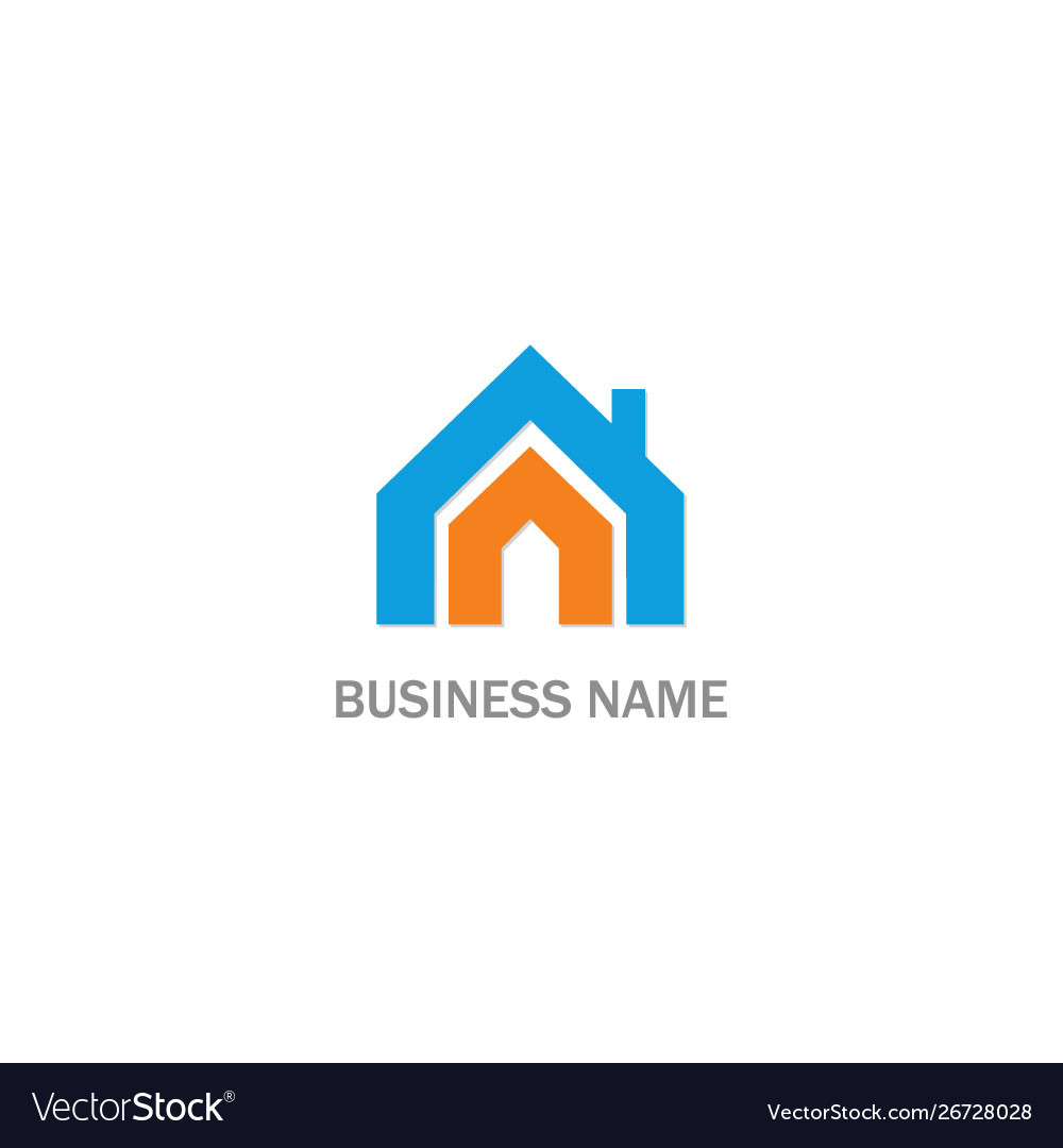 Home realty business company logo Royalty Free Vector Image