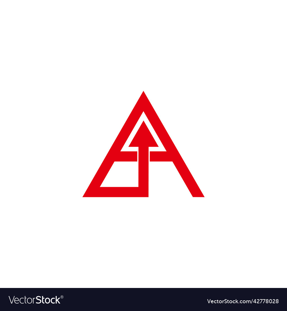 Letter a alpha arrow up triangle simple geometric