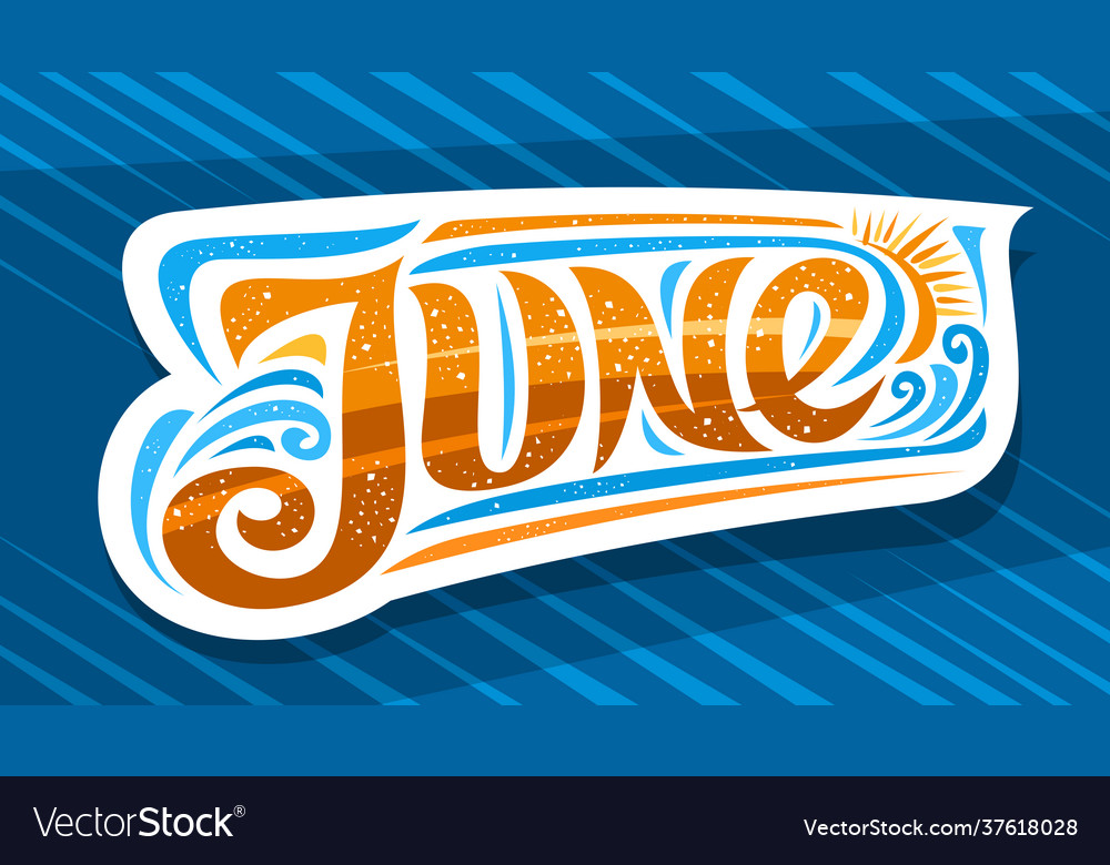 Logo for june Royalty Free Vector Image - VectorStock