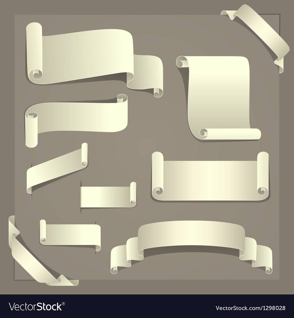 Paper Scroll Elements Collection