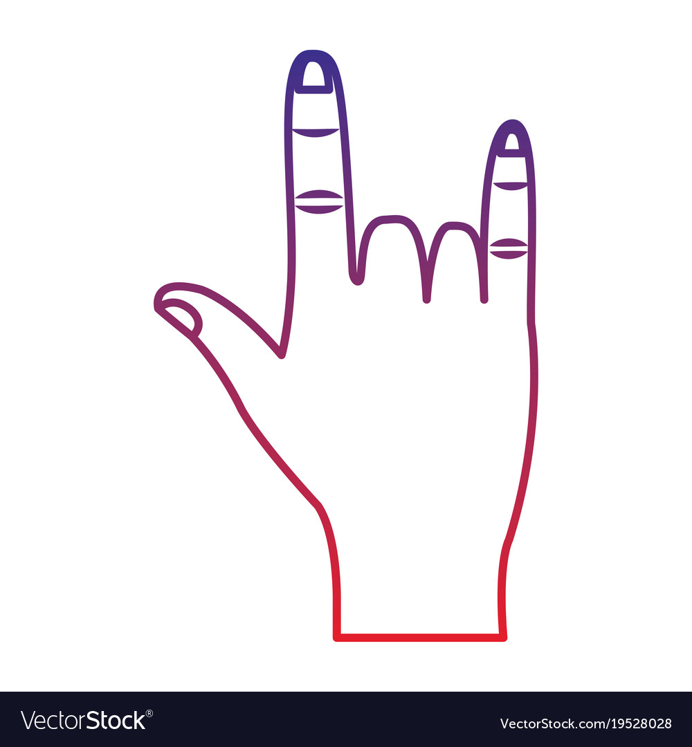 Rock and roll hand gesture icon image