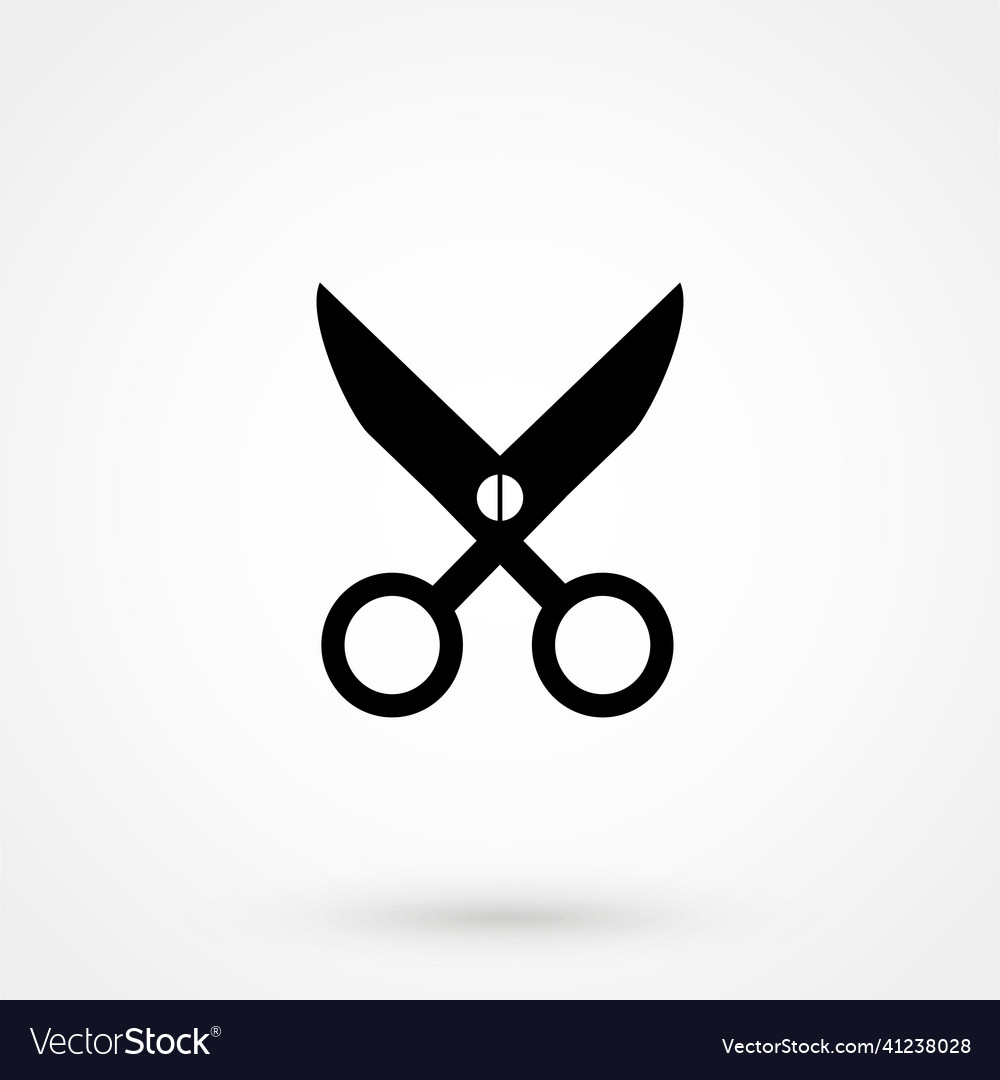 Scissors icon flat design isolated on background