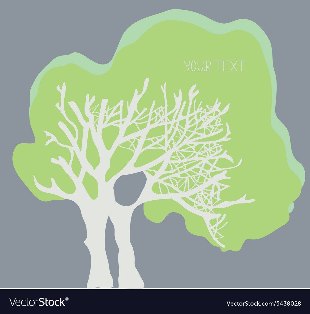 Tree banner with the copy space - simple design