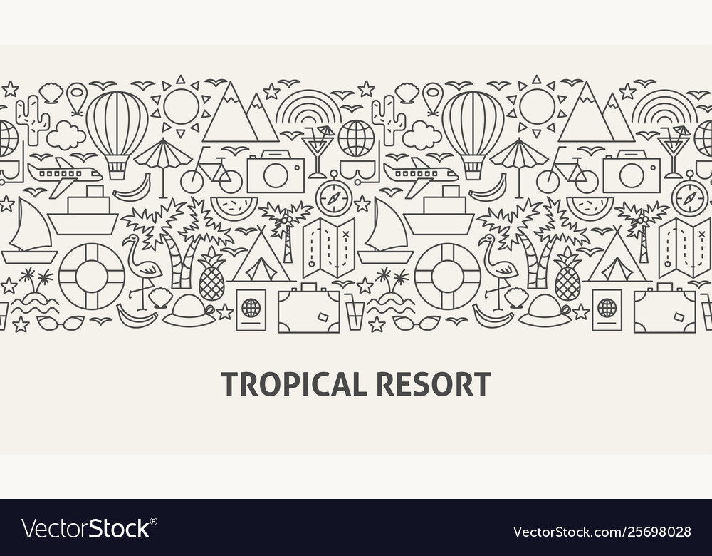 Tropical resort banner concept