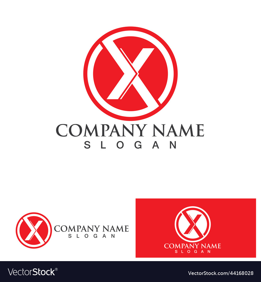 X letter logo template icon Royalty Free Vector Image