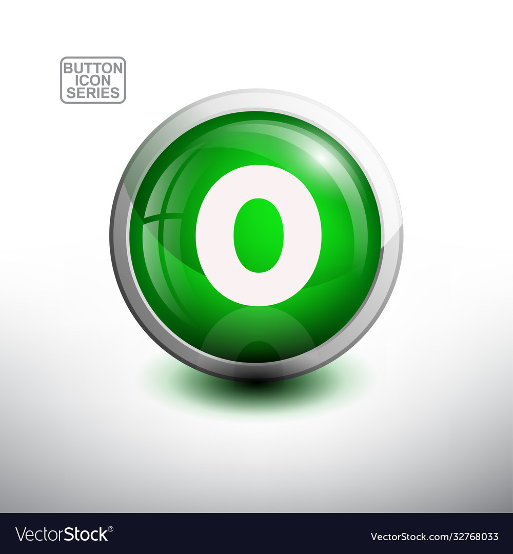 Alphabet in glossy button for web icon Vector Image Alphabet in glossy button for web icon