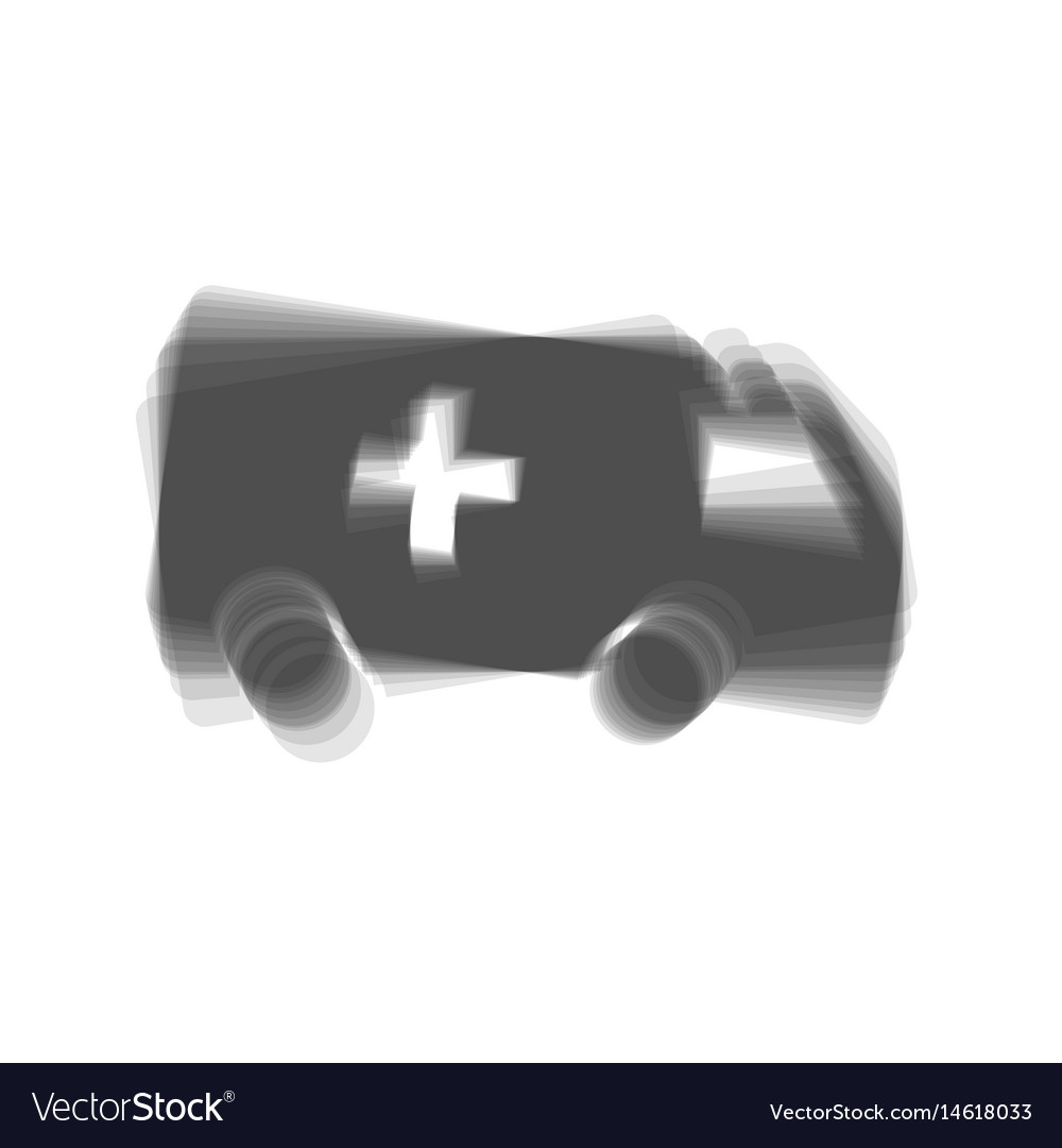 Ambulance sign gray icon