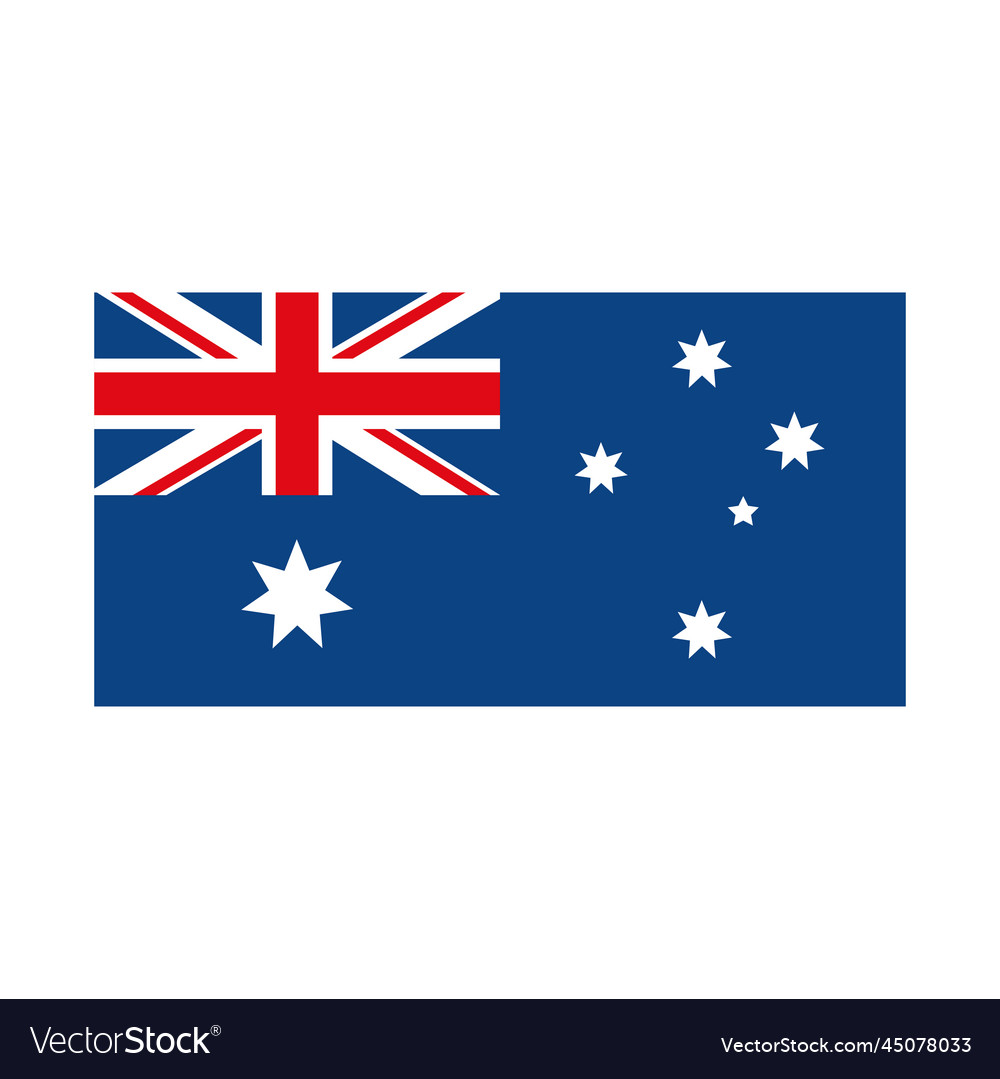 Australia flag icon Royalty Free Vector Image - VectorStock