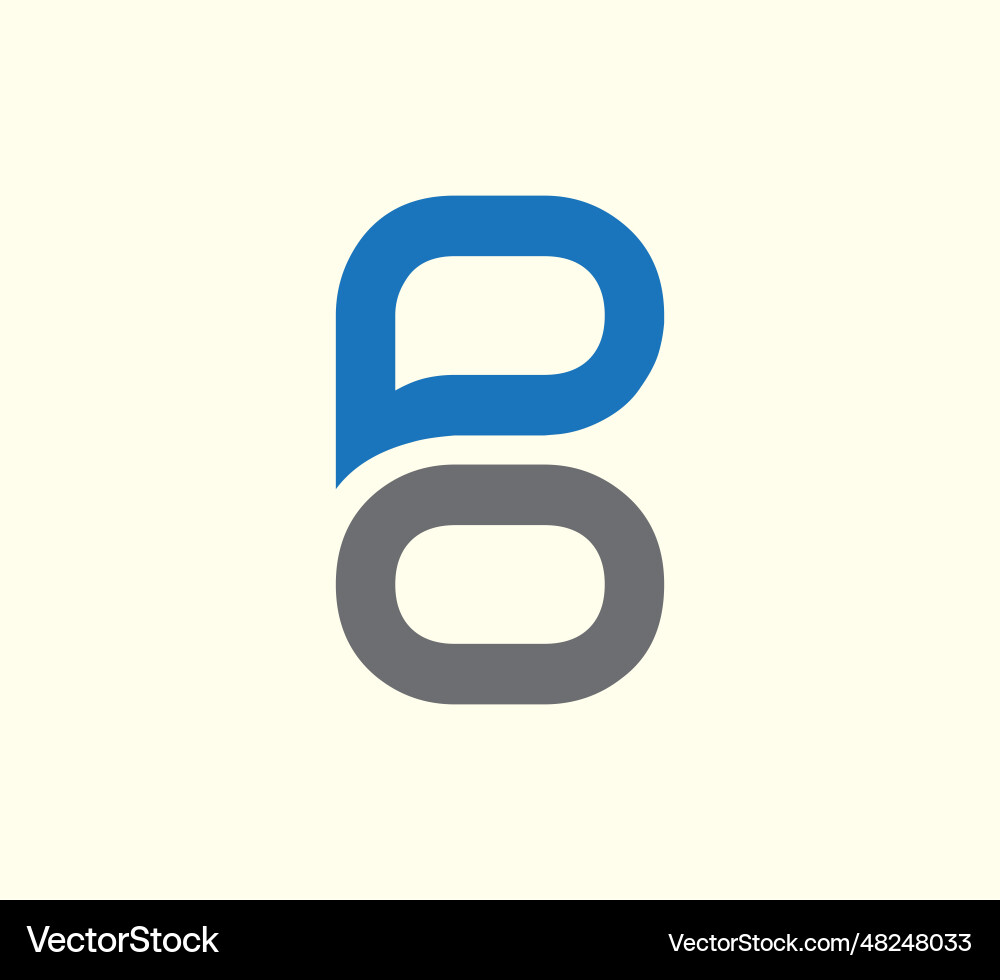 B initial letter monogram logo Royalty Free Vector Image