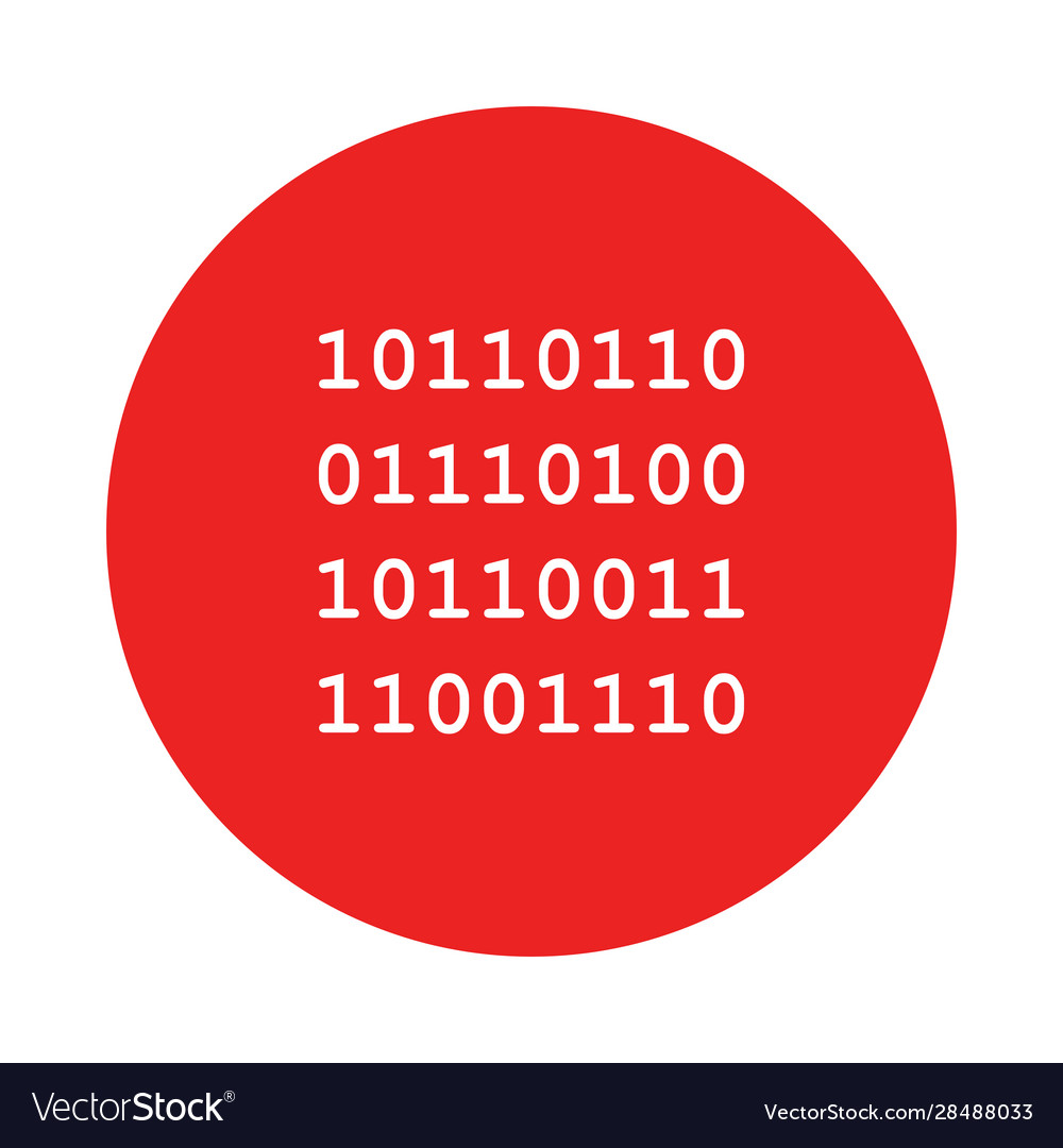Binary code and circle