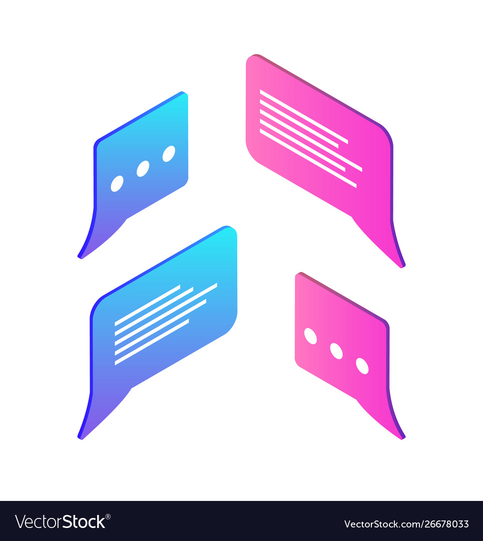 Chatting box empty icons set