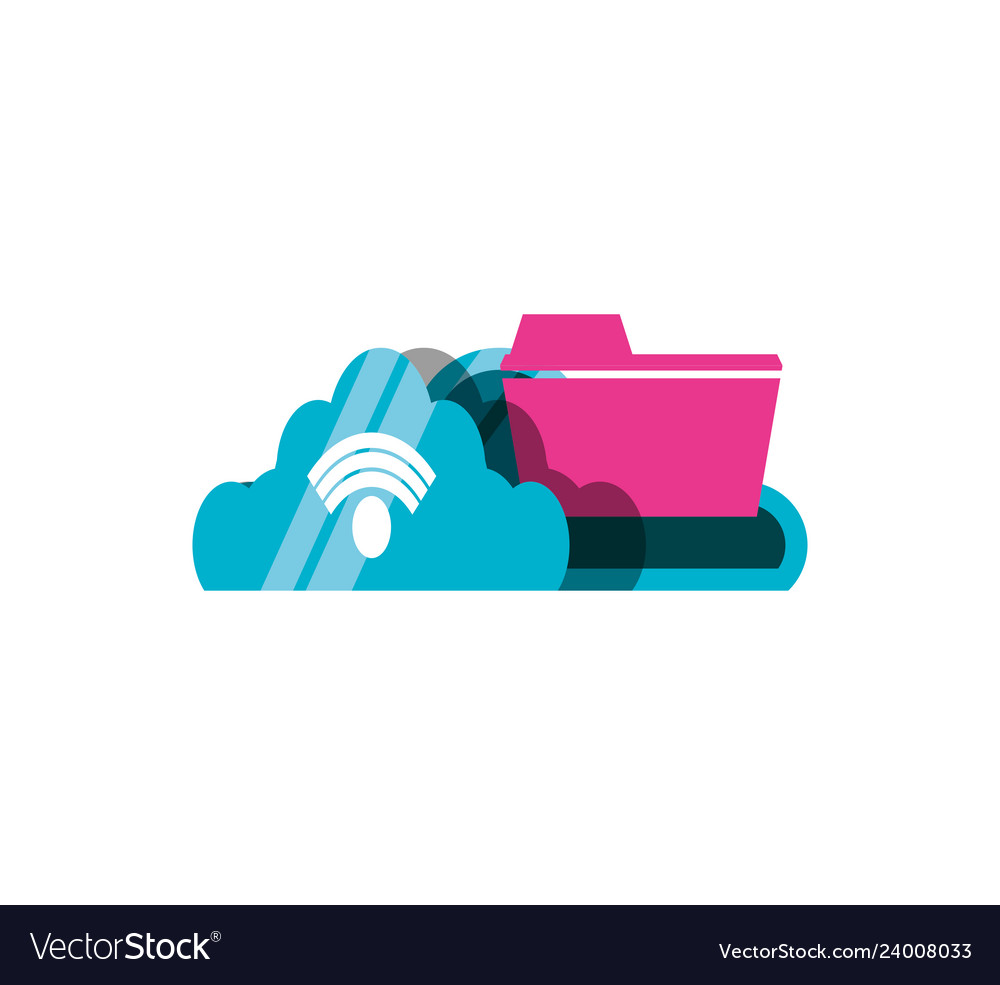 Cloud computing with wifi signal and folder