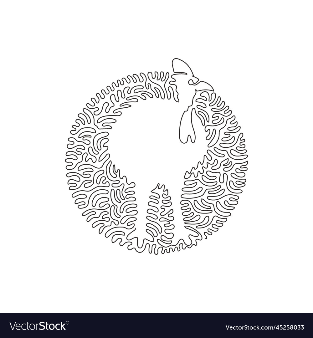 Continuous one curve line drawing of exotic