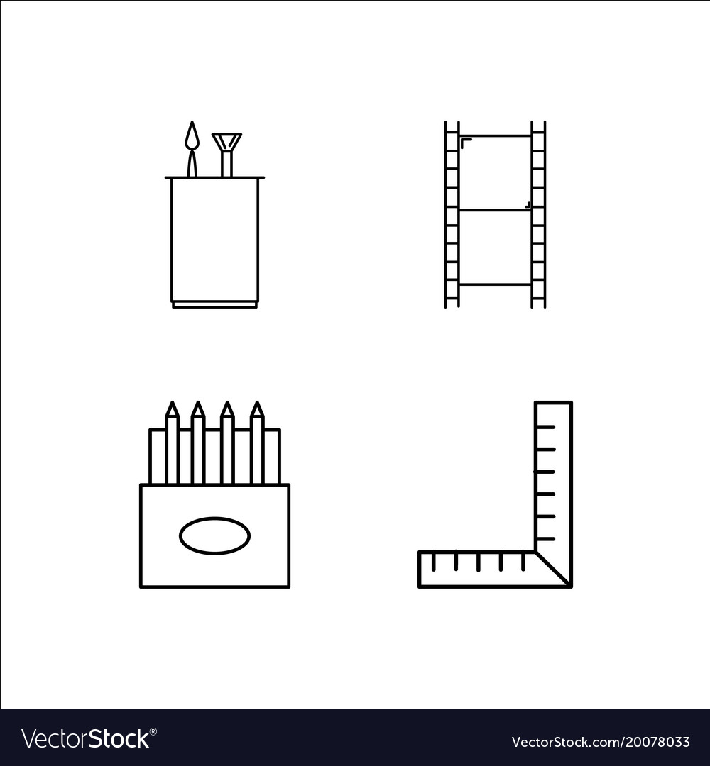 Design and studio simple linear icon setsimple