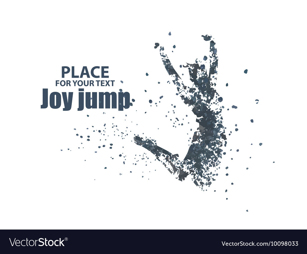 Dynamic Woman Jump with Particle Effect