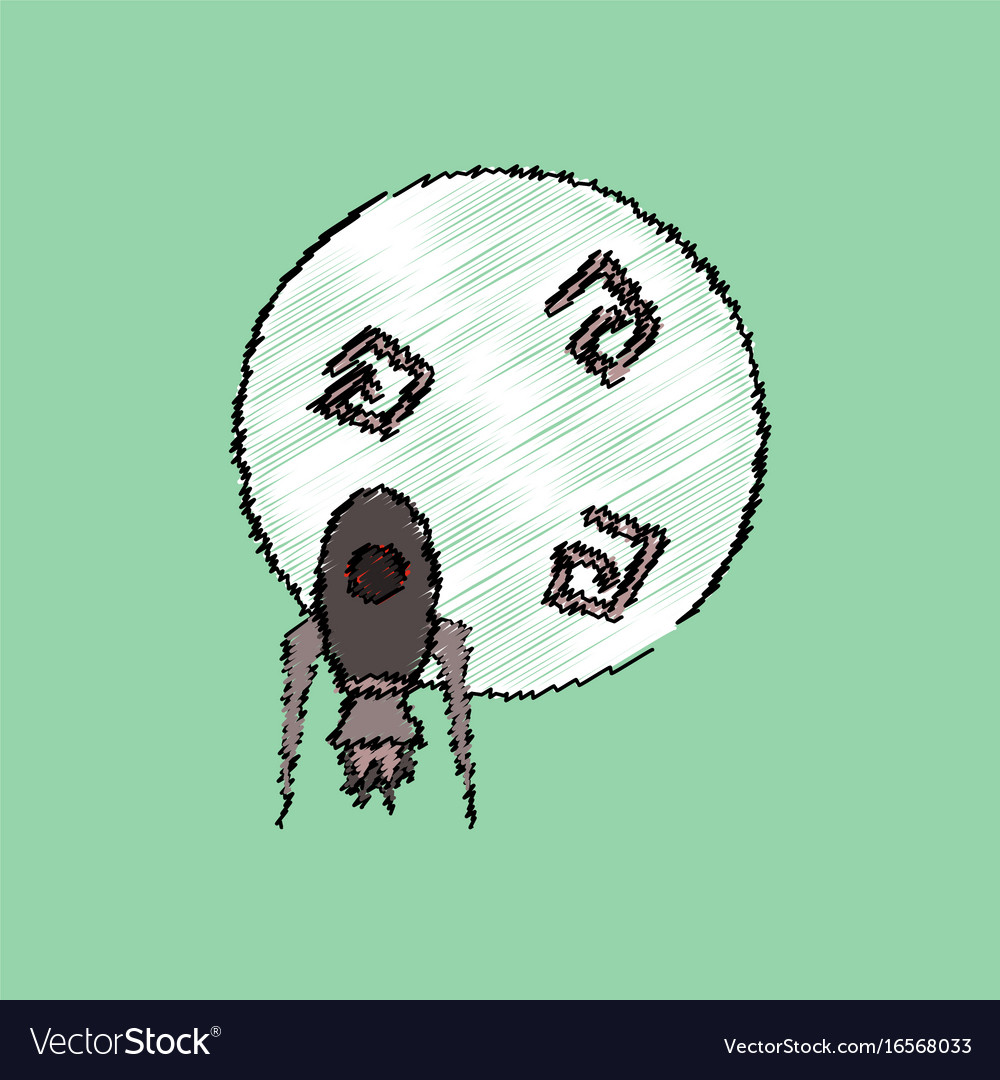 Flat icon design collection space rocket