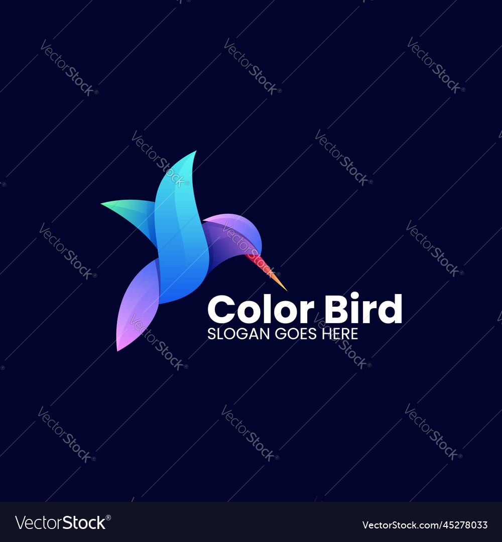 Logo bird gradient colorful style