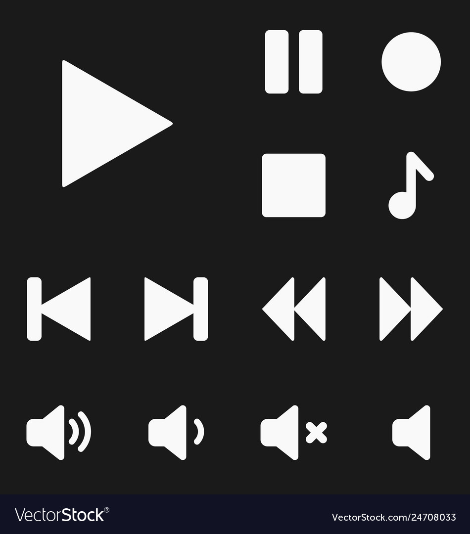 Media player buttons set