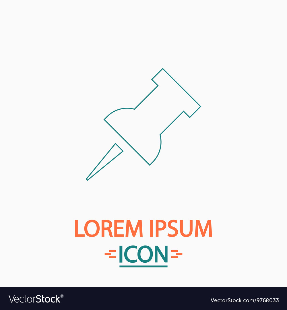 Pushpin computer symbol