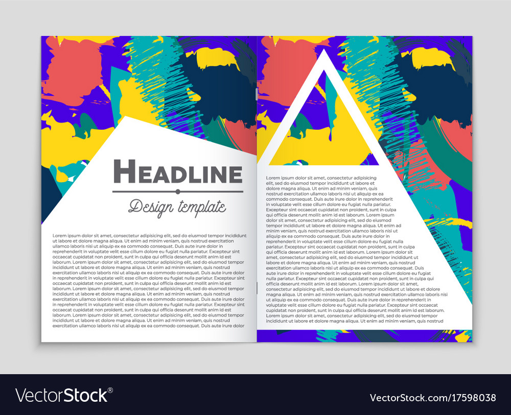 Abstract layout background set for art