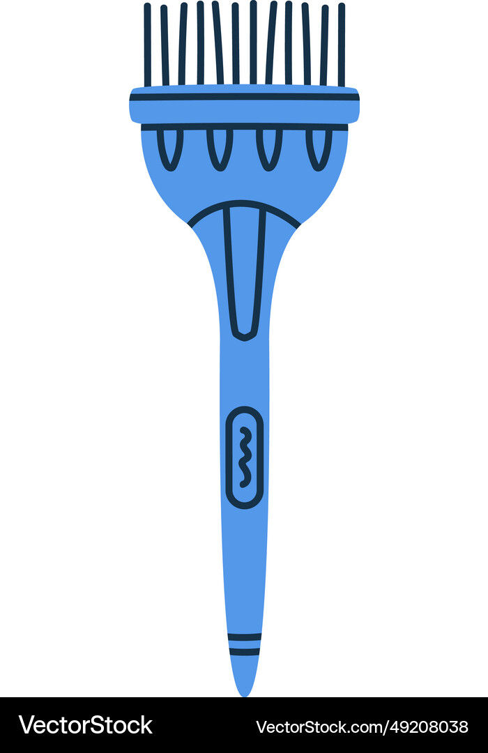 Blue comb as professional hairdressing tool and Vector Image