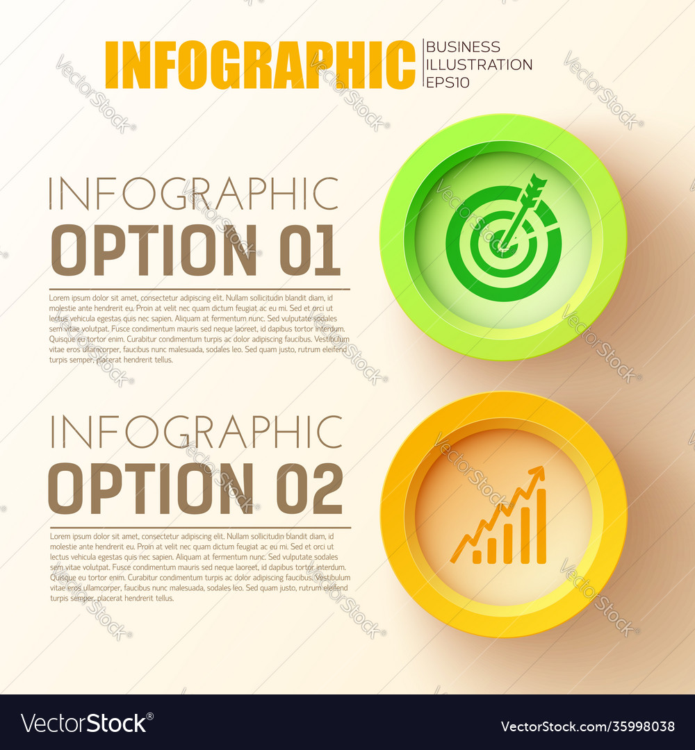 Business options infographic concept