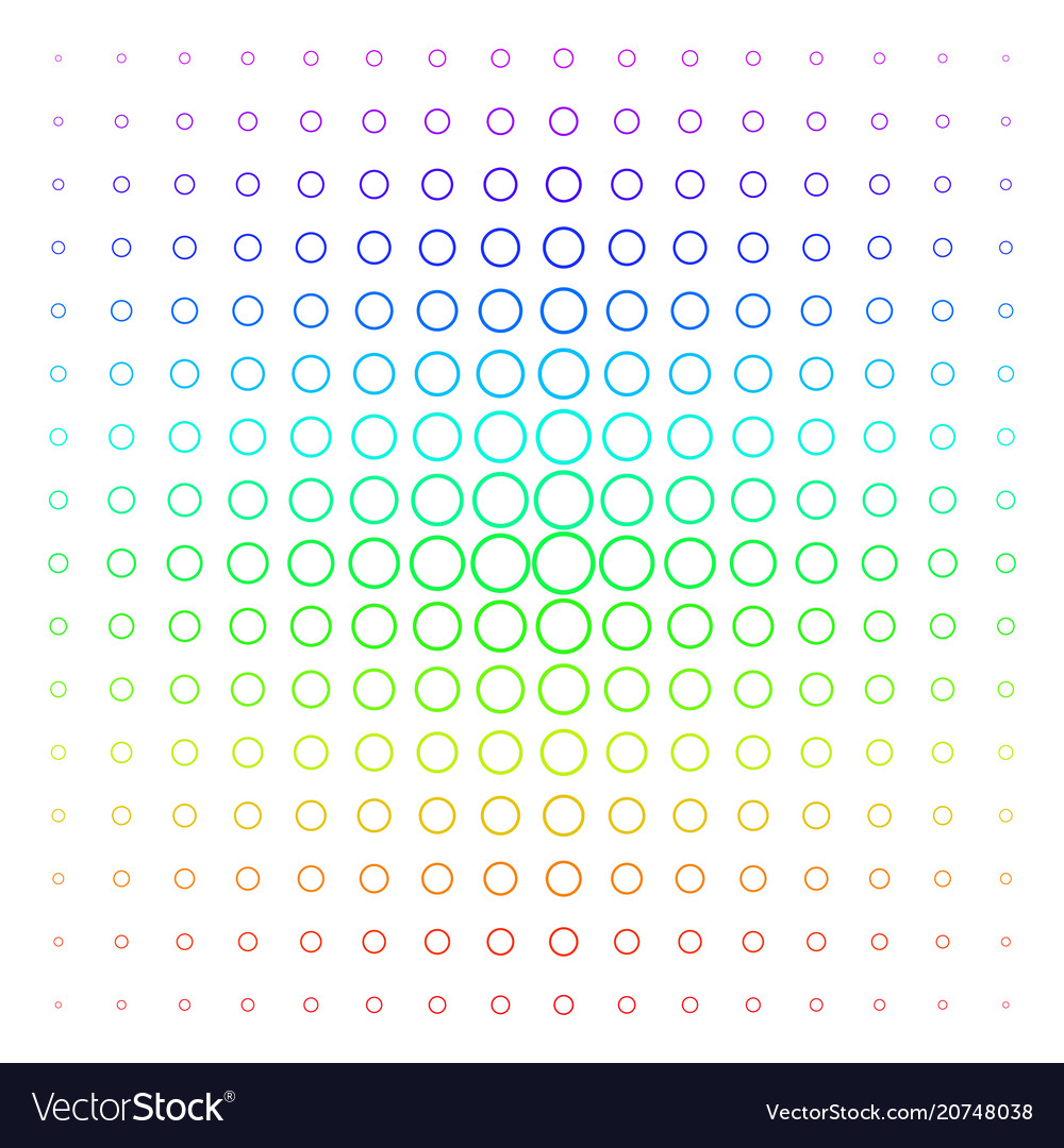 Circle bubble shape halftone spectrum effect