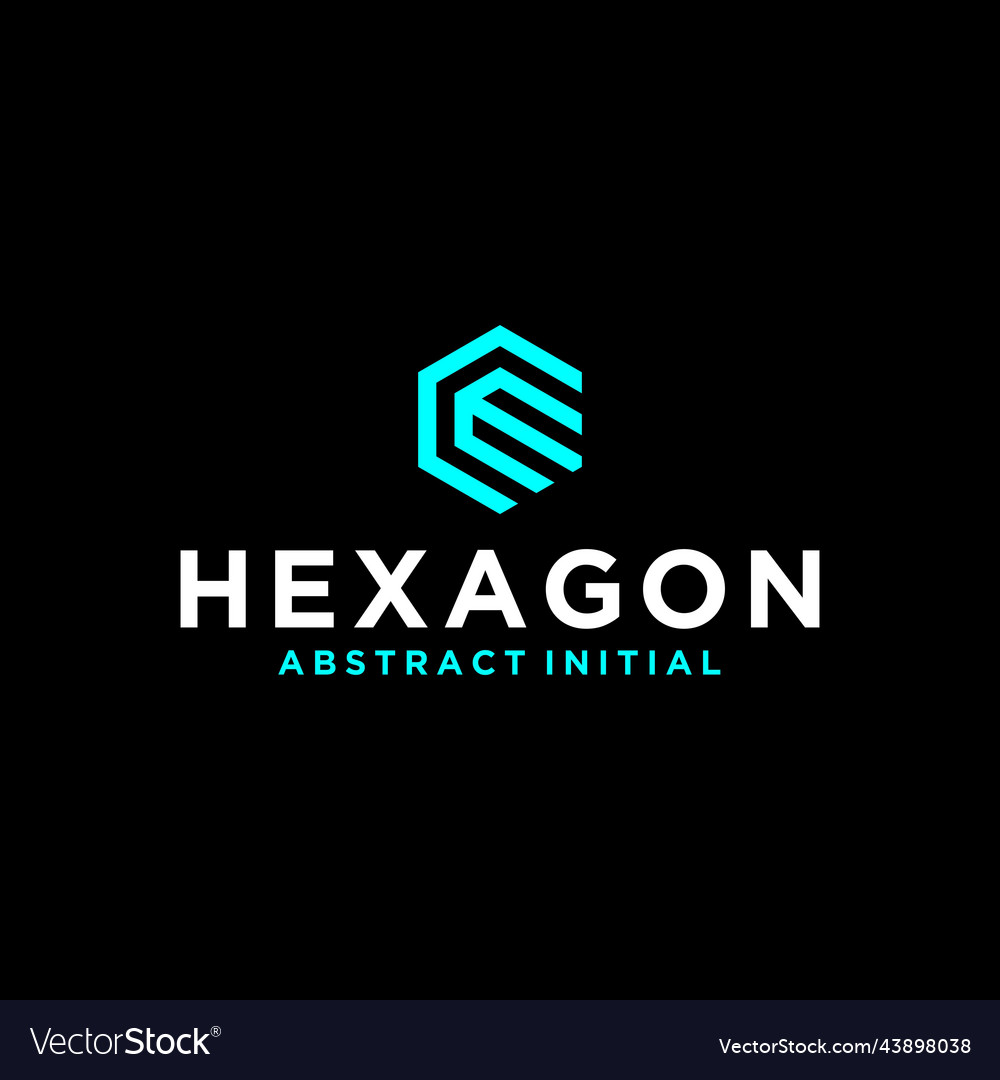 Cm mc hexagon logo design vector image Cm mc hexagon logo design