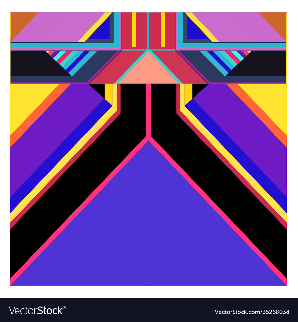 Colorful geometric and curve background pattern