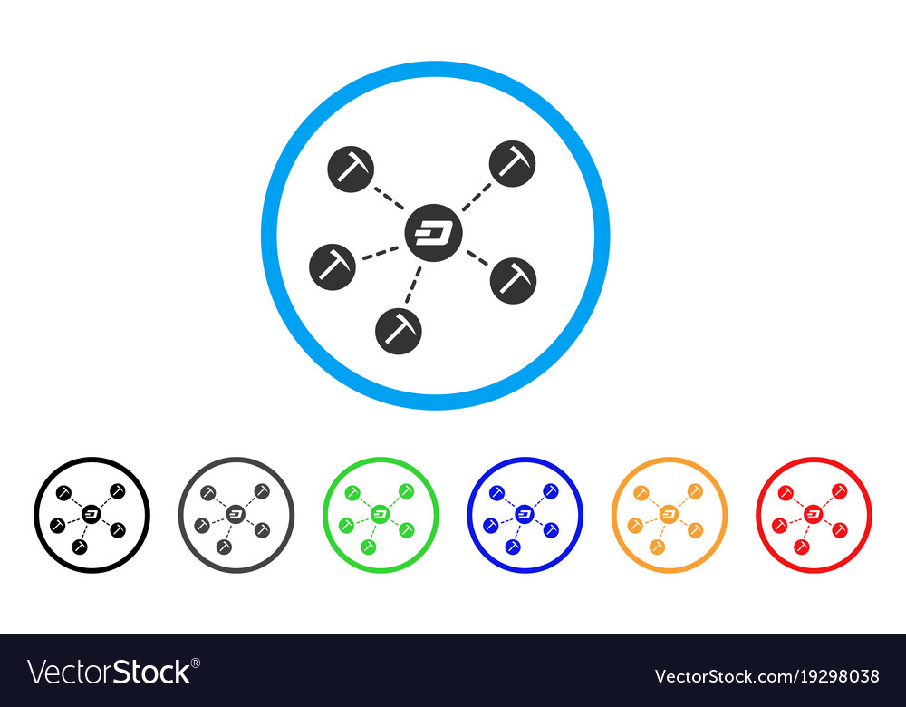Dash mining network rounded icon
