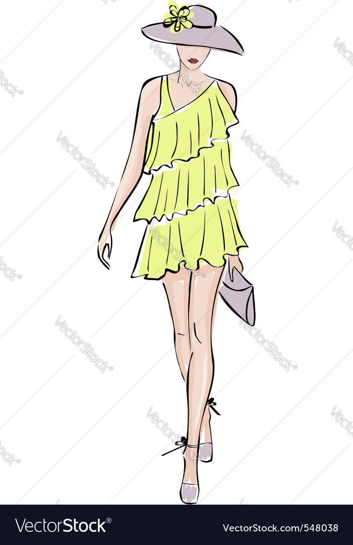 Fashion Model Illustration Royalty Free Vector Image Fashion Model Illustration Royalty Free Vector Image