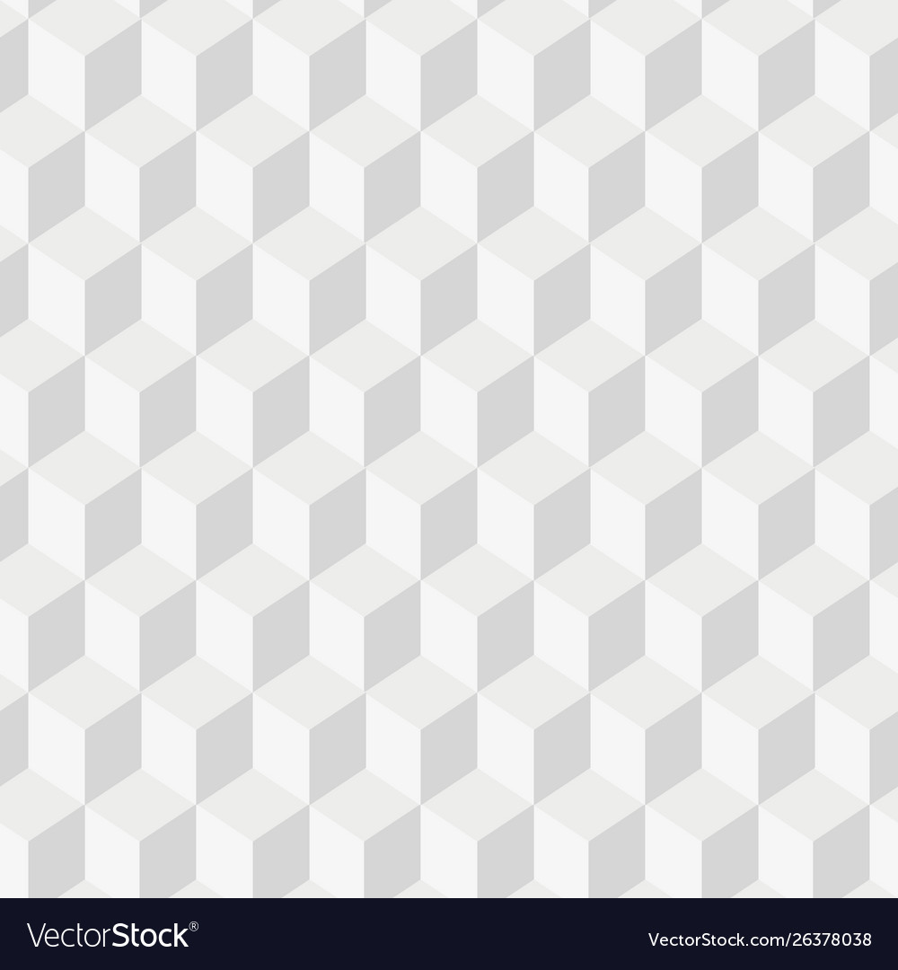 Grayscale 3d cubes minimal repeatable pattern vector image Grayscale 3d cubes minimal repeatable pattern