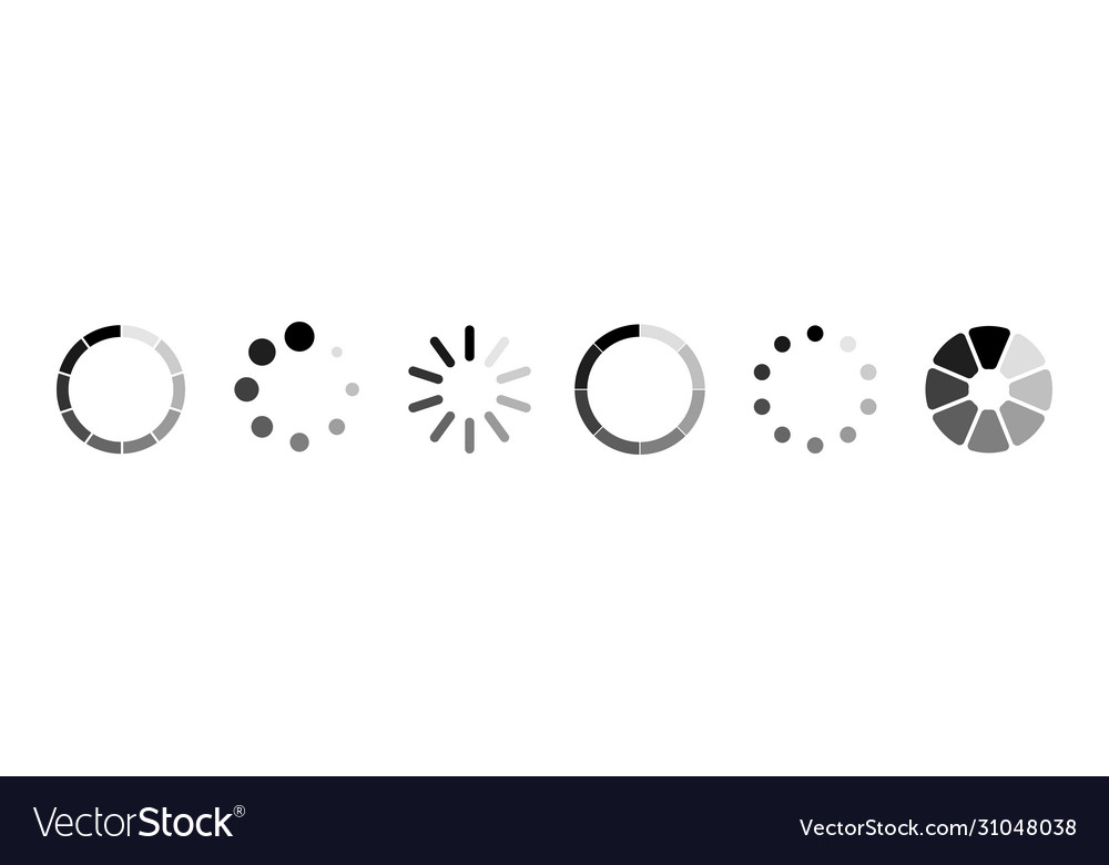 Loading icons load for site design vector image Loading icons load for site design